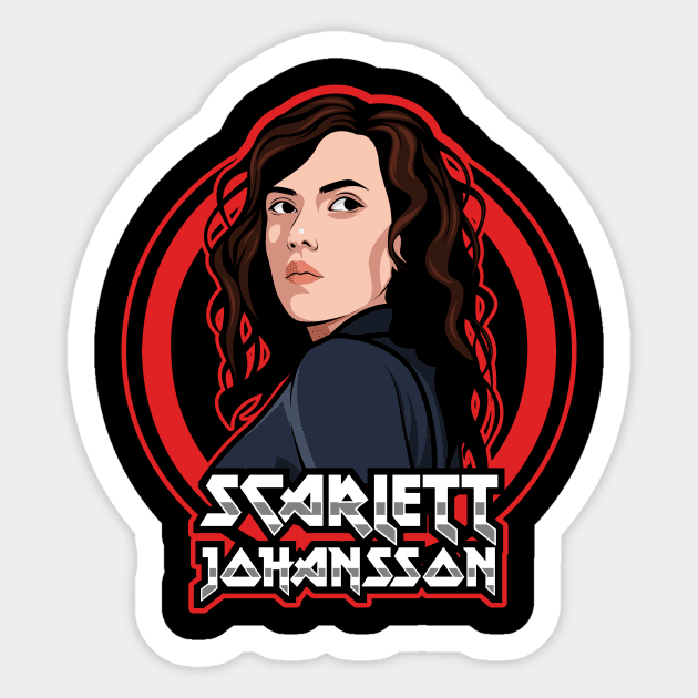 Scarlett Johansson Portrait Sticker by distrographic